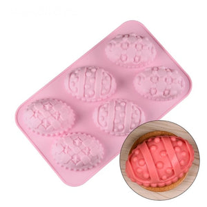 Medium Patterned Easter Eggs Silicone Mold
