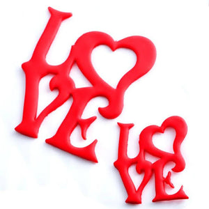 Love Heart Plastic Cutters Set (2 Pieces)
