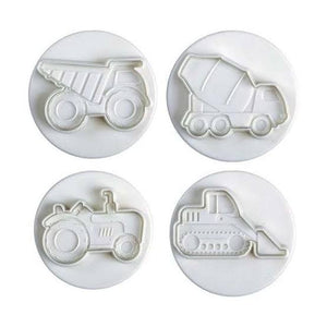 Construction Cars Plunger Cutter Set (4 pieces)