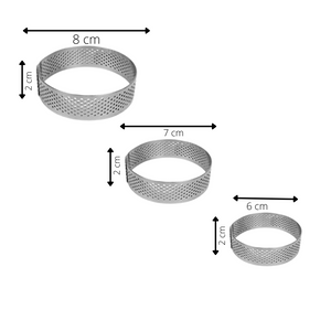 Perforated Round Ring Tart Set (3 Pieces)