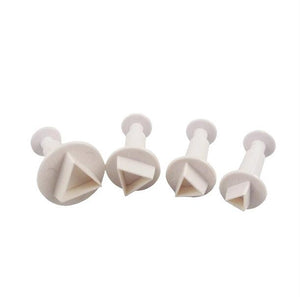 Triangle plunger cutters (set of 4)